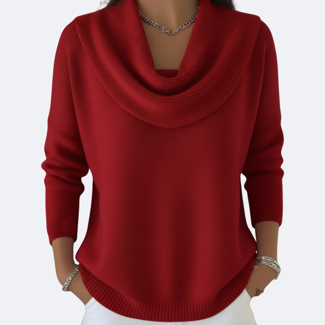 Evelyn™ | Soft Ruffled Collar Knit Sweater