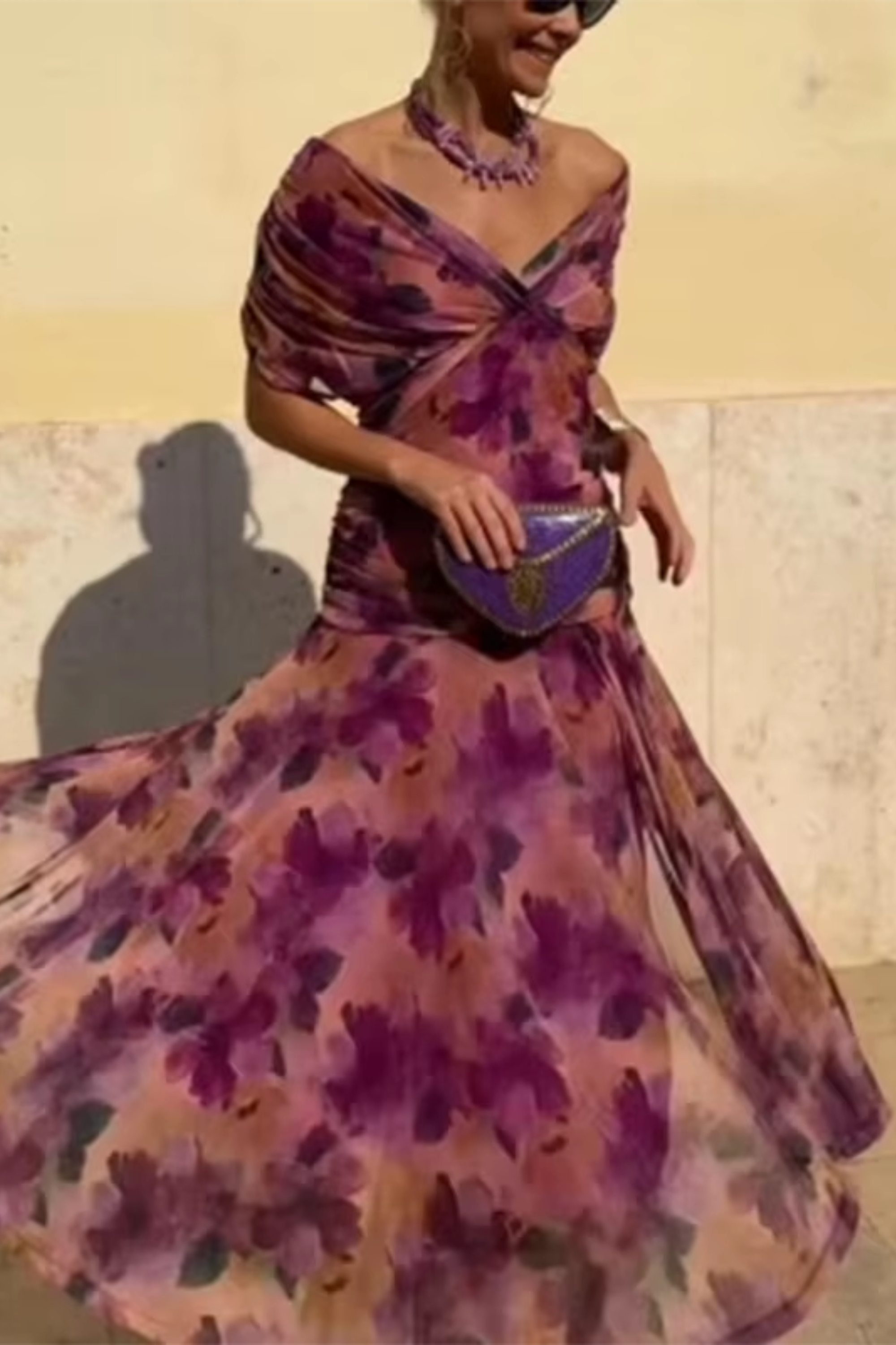 Élodie | Robe Maxi de Fête Élégante à Col V
