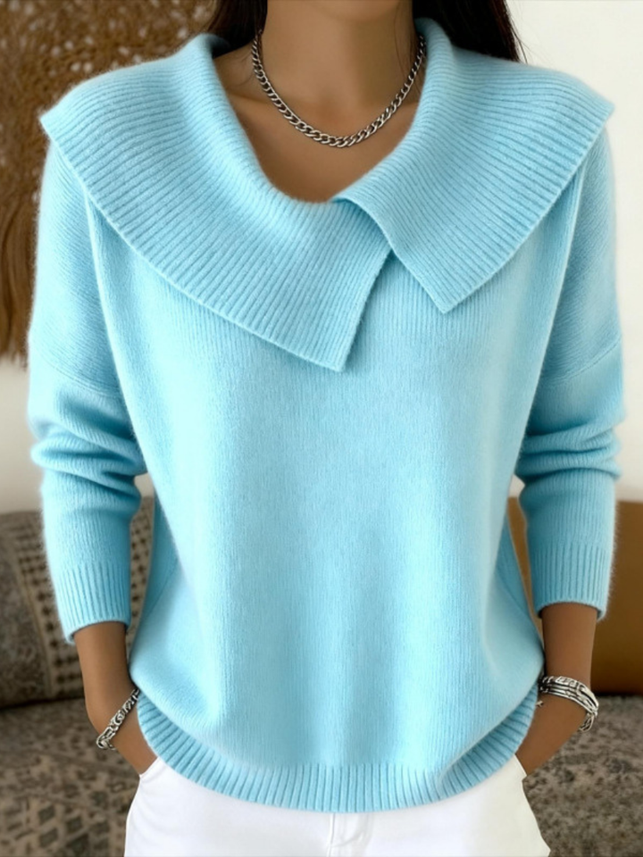 Christine™ | Warm Knit Sweater with Soft Collar