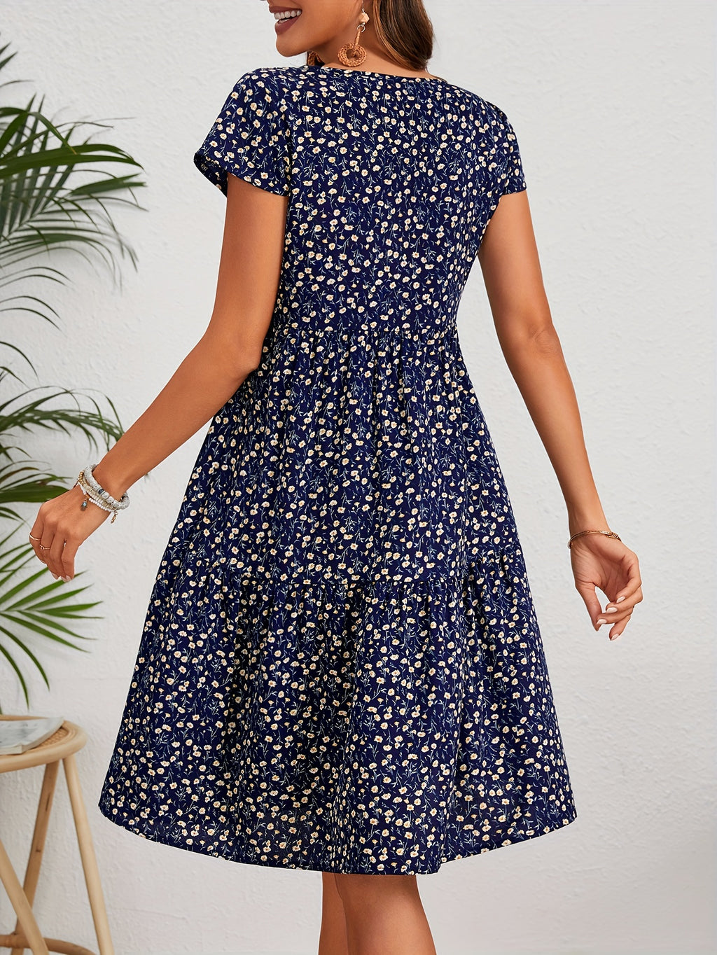 Rebecca™ | Vintage Short Sleeve Dress Perfect For Vacation