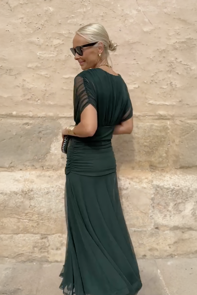Élodie | Robe Maxi de Fête Élégante à Col V