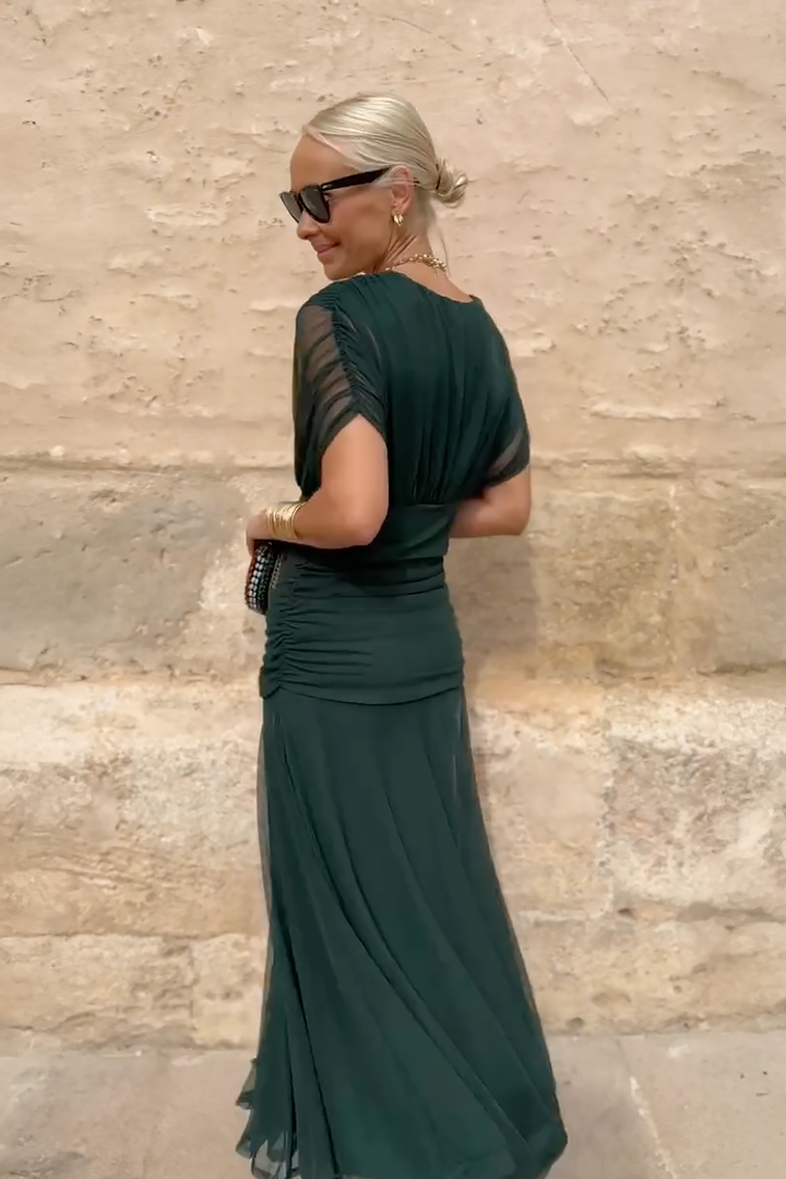 Élodie | Robe Maxi de Fête Élégante à Col V