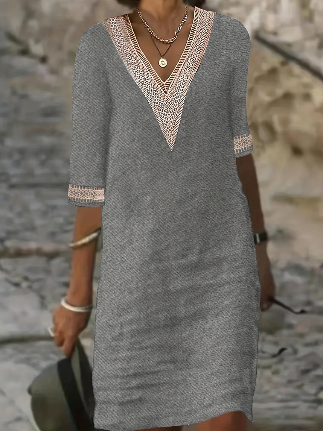 Sophie | Vacation V-Neck Lace Dress