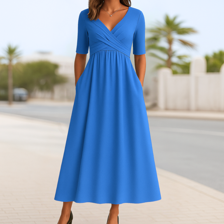 Susan™ | Wrap Dress with Short Sleeves