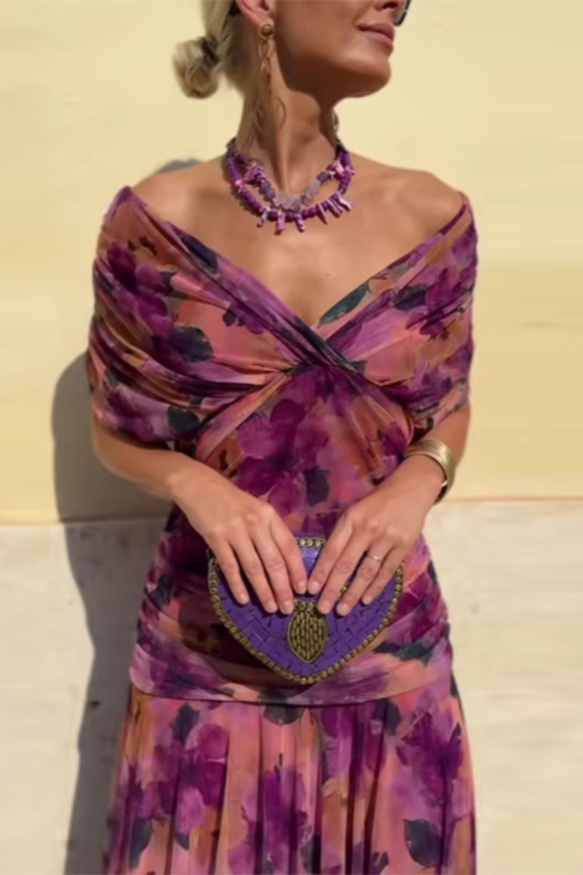 Élodie | Robe Maxi de Fête Élégante à Col V