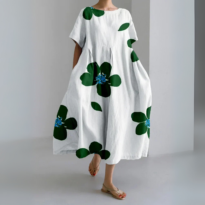 Sheila™ | Casual long dress with freedom of movement and floral style for summer days