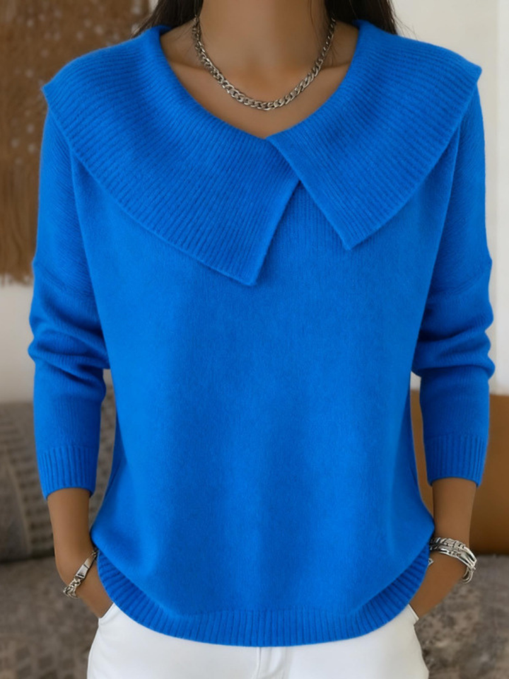 Christine™ | Warm Knit Sweater with Soft Collar