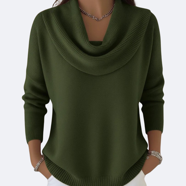 Evelyn™ | Soft Ruffled Collar Knit Sweater