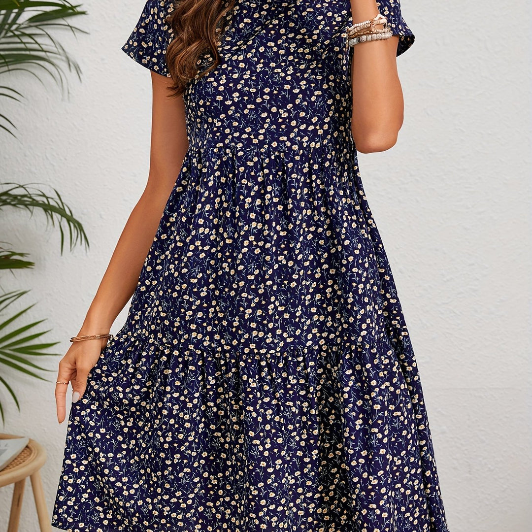 Rebecca™ | Vintage Short Sleeve Dress Perfect For Vacation