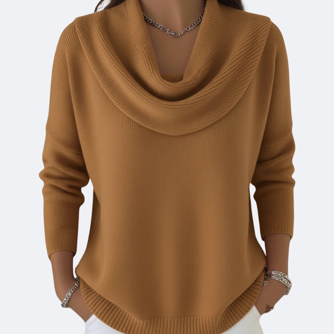 Evelyn™ | Soft Ruffled Collar Knit Sweater