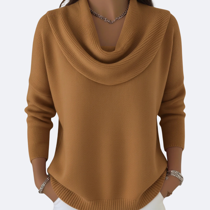 Evelyn™ | Soft Ruffled Collar Knit Sweater