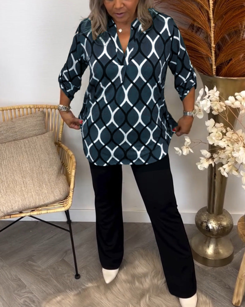 Frances – Blouse with Graphic Print