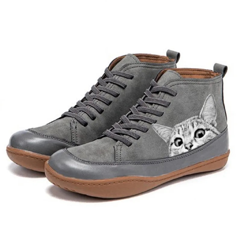 Margaret | Leather Ankle Boots for Cat Lovers