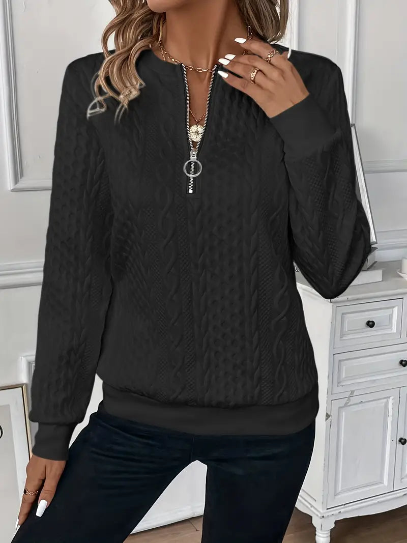 Edith – Soft Zipped Sweater