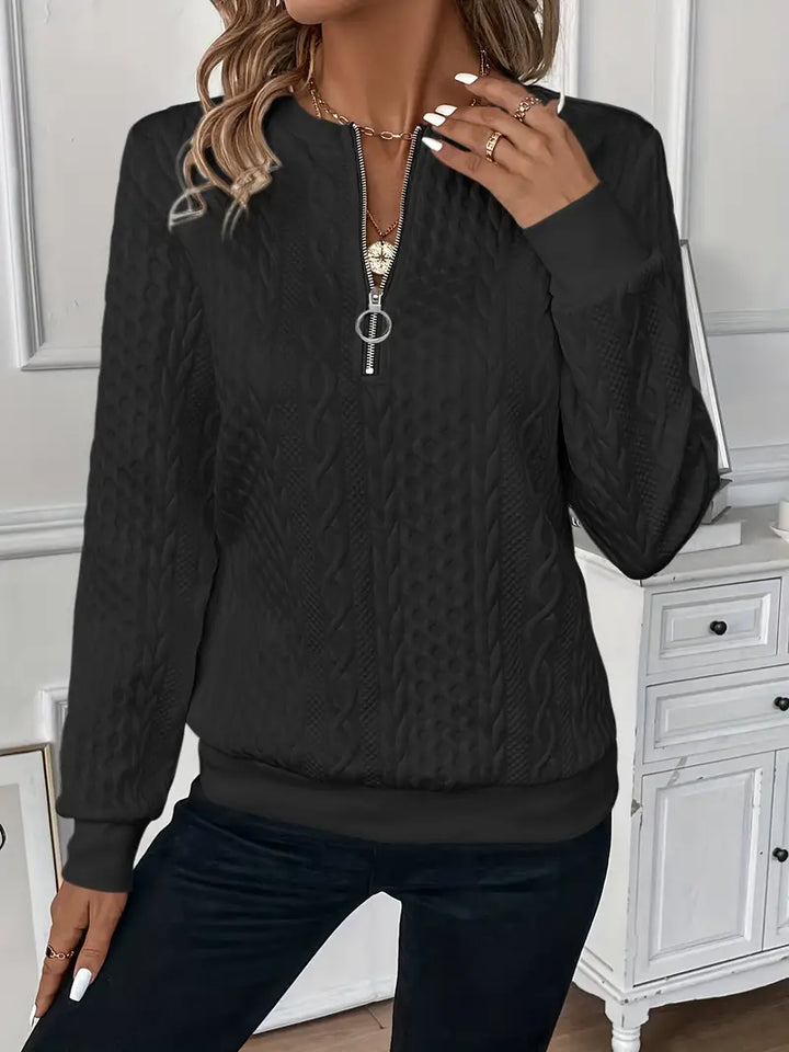 Edith – Soft Zipped Sweater