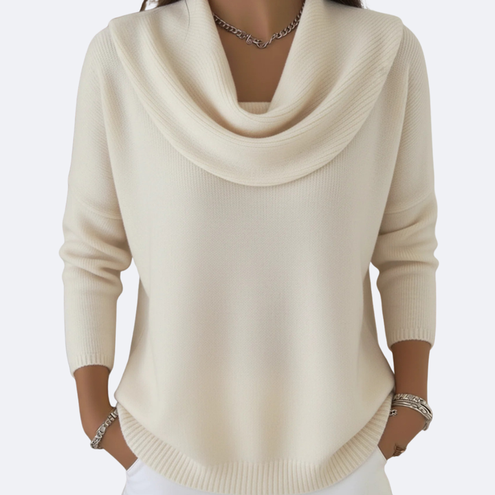 Evelyn™ | Soft Ruffled Collar Knit Sweater