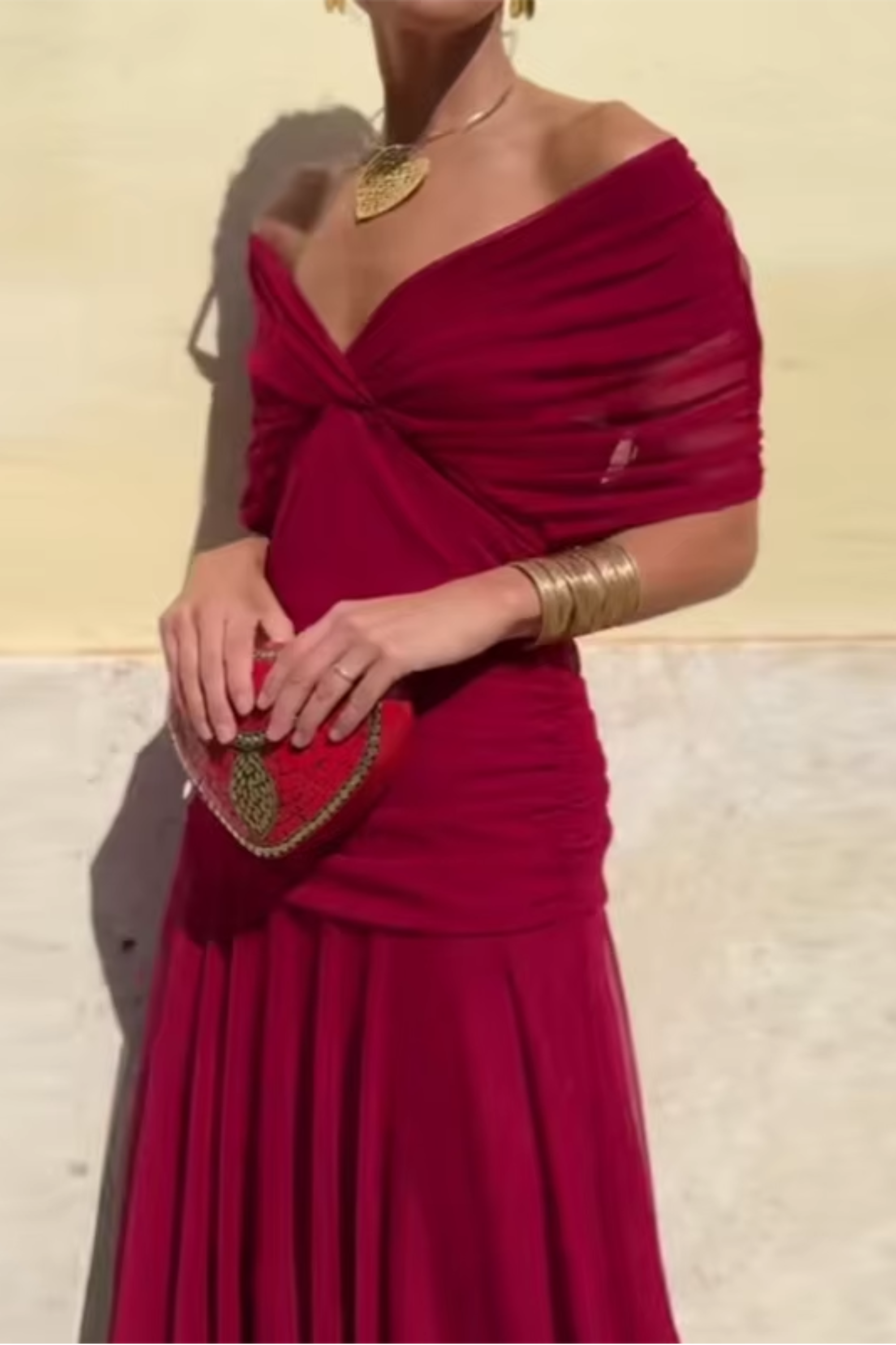 Élodie | Robe Maxi de Fête Élégante à Col V
