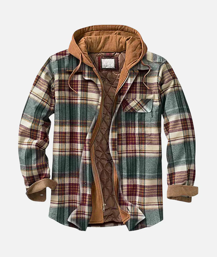 Paul™ |  Men's Jacket Check Pattern with Hood
