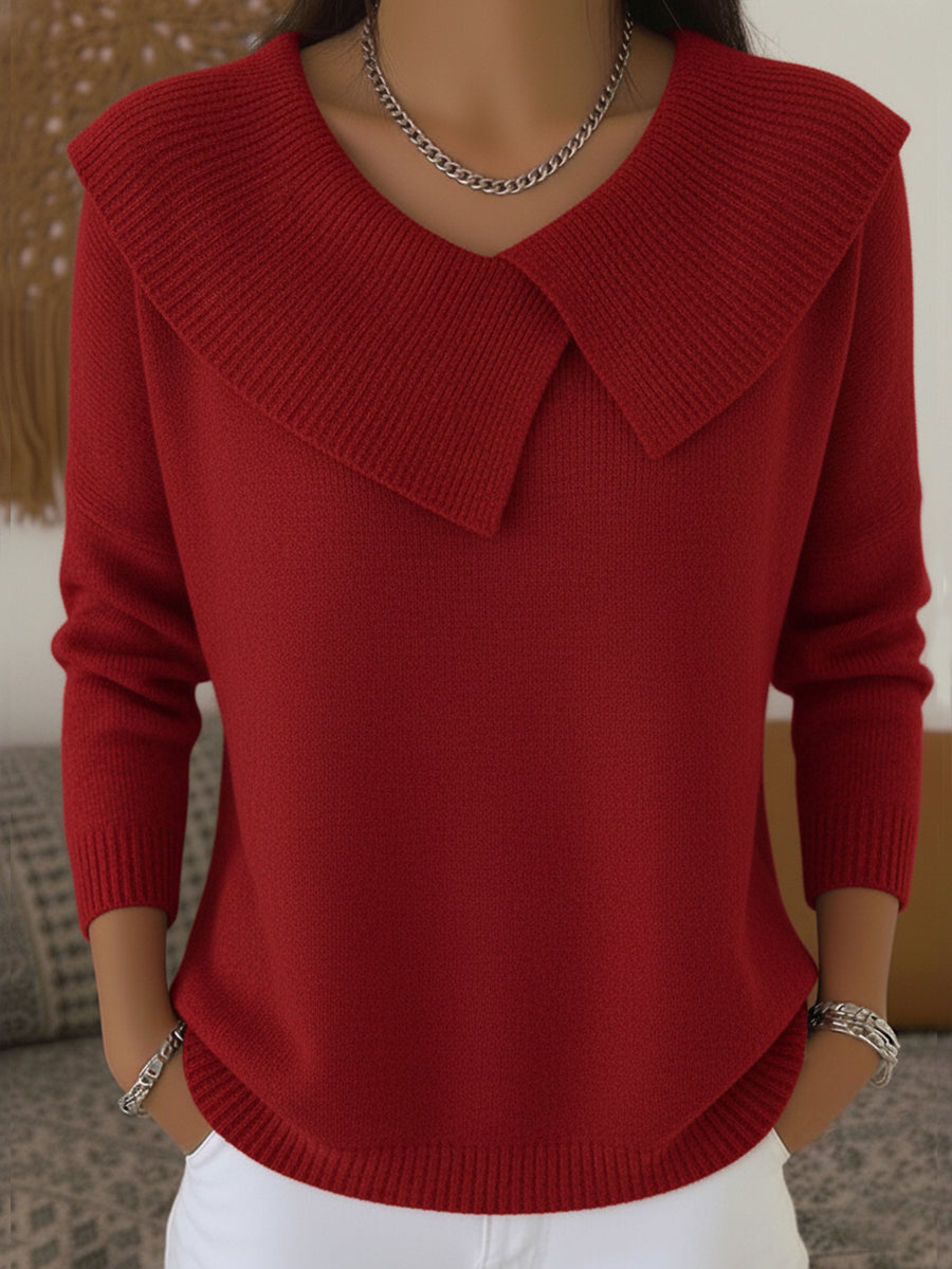 Christine™ | Warm Knit Sweater with Soft Collar