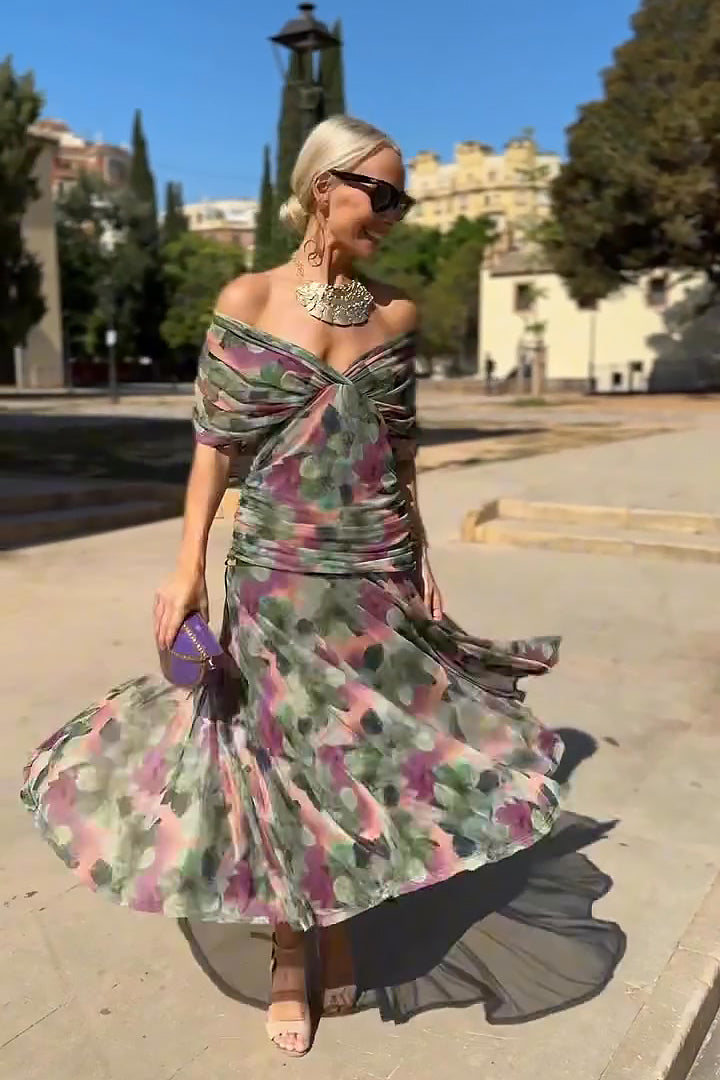 Élodie | Robe Maxi de Fête Élégante à Col V