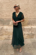 Élodie | Robe Maxi de Fête Élégante à Col V