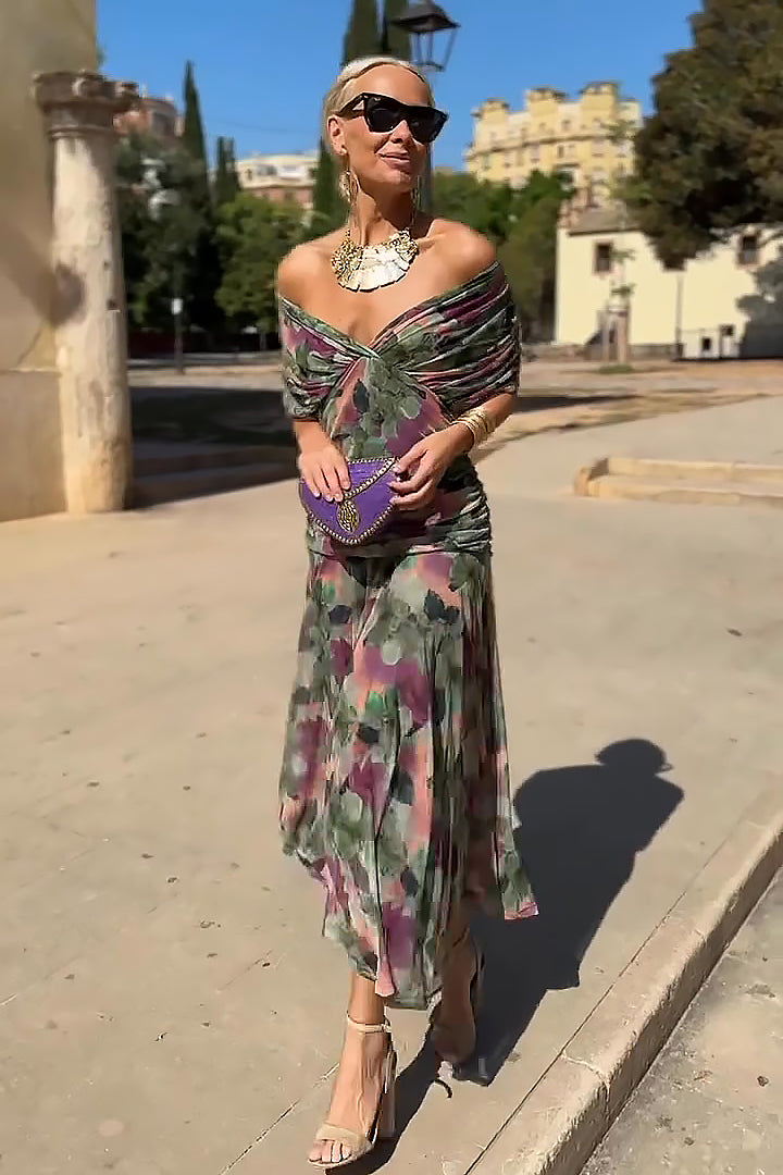 Élodie | Robe Maxi de Fête Élégante à Col V