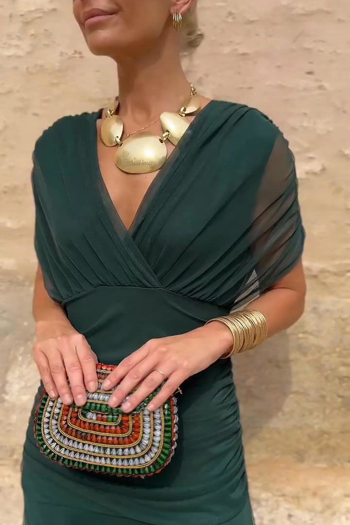 Élodie | Robe Maxi de Fête Élégante à Col V