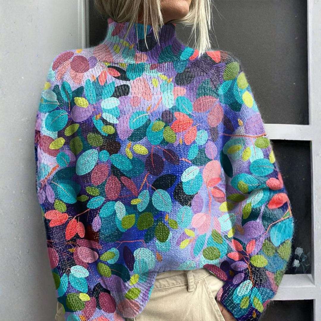 Jessica | Rainbow Roll Neck Jumper for Women