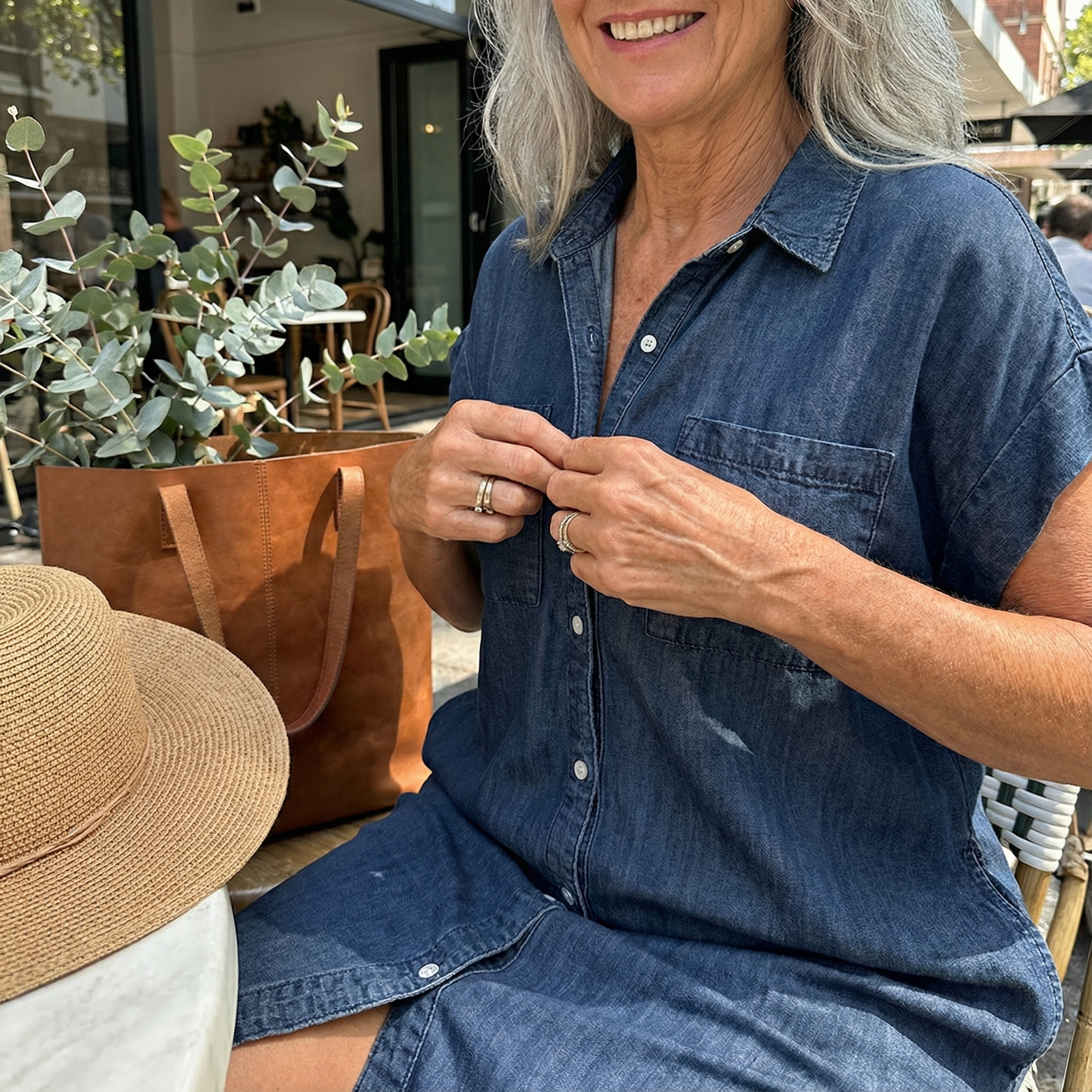 Margaret™ | Casual Denim Print Dress