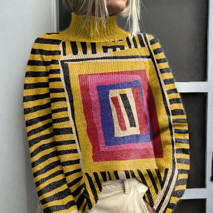 Jessica | Rainbow Roll Neck Jumper for Women