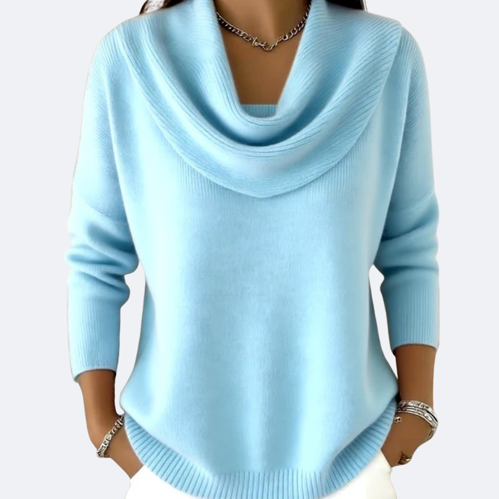 Evelyn™ | Soft Ruffled Collar Knit Sweater
