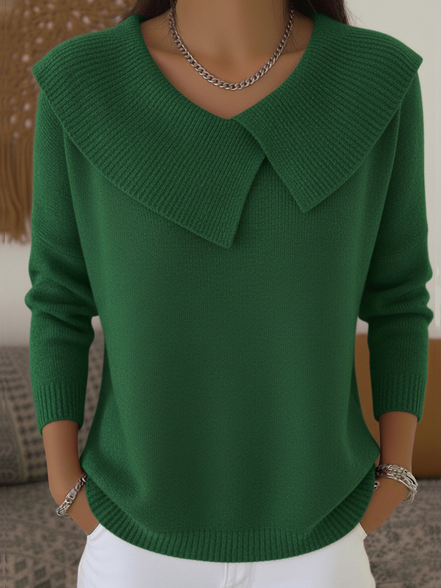 Christine™ | Warm Knit Sweater with Soft Collar