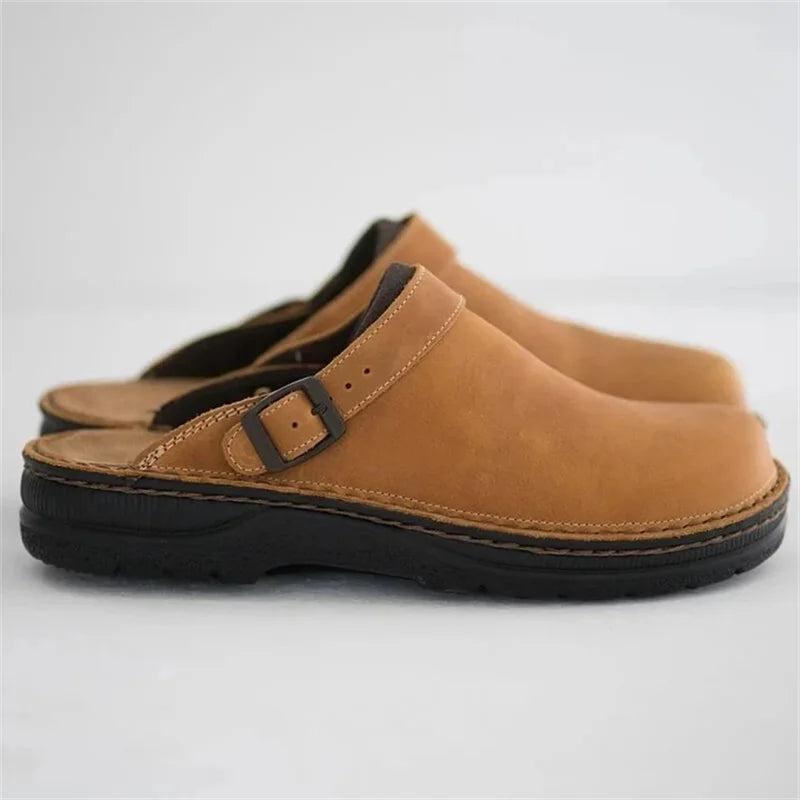 Robert | Orthopedic Leather Slippers