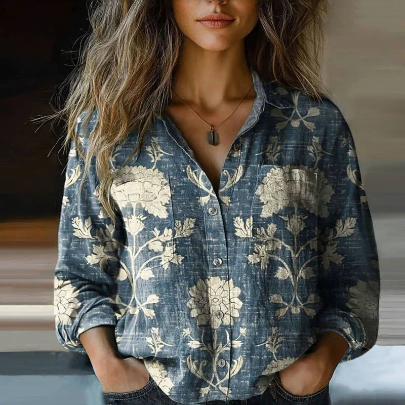 Jolie™ | Vintage Printed Blouse