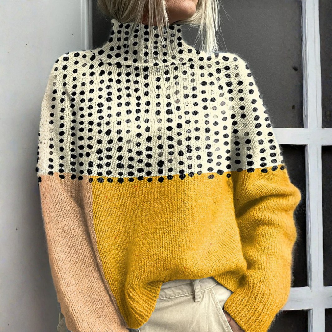 Jessica | Rainbow Roll Neck Jumper for Women