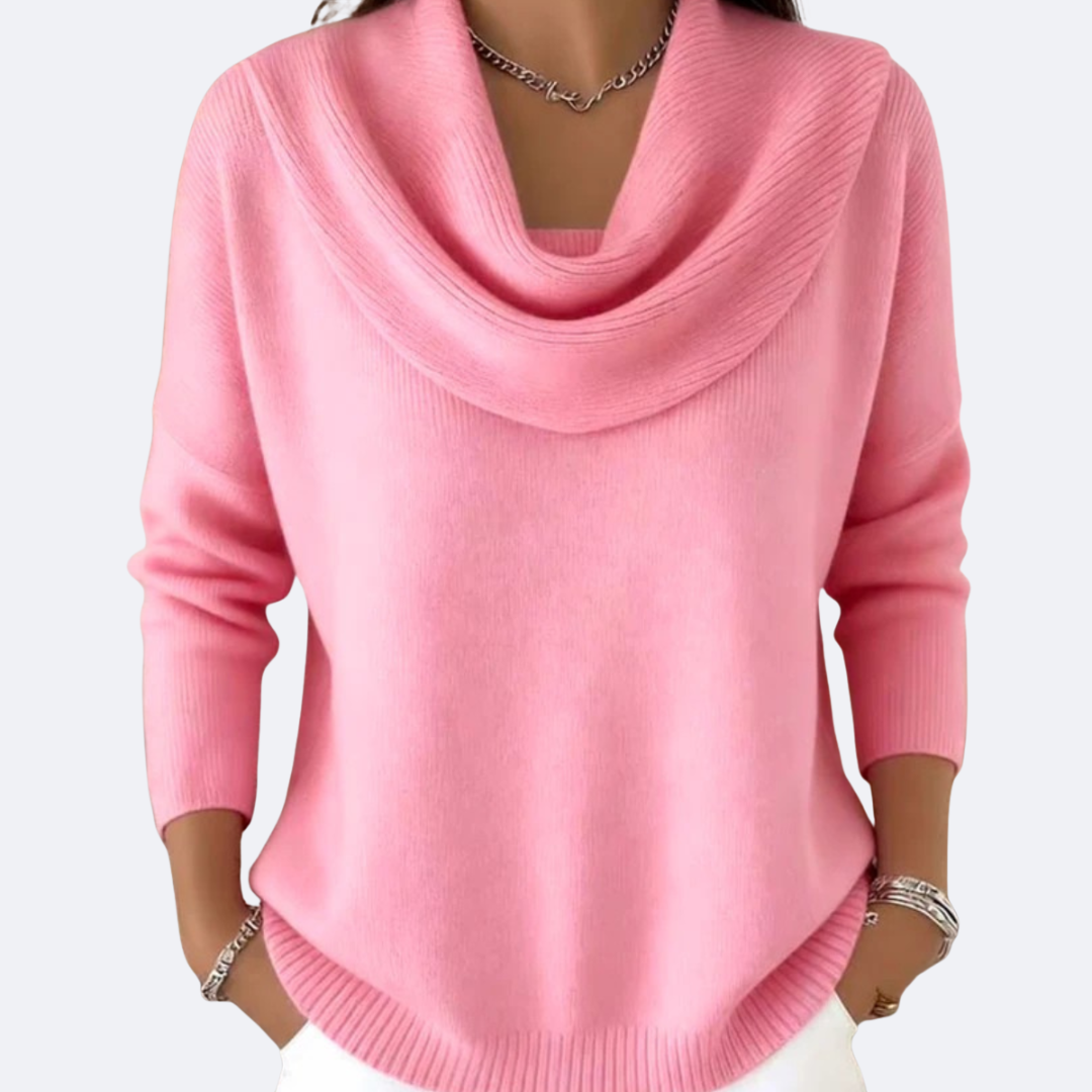 Evelyn™ | Soft Ruffled Collar Knit Sweater