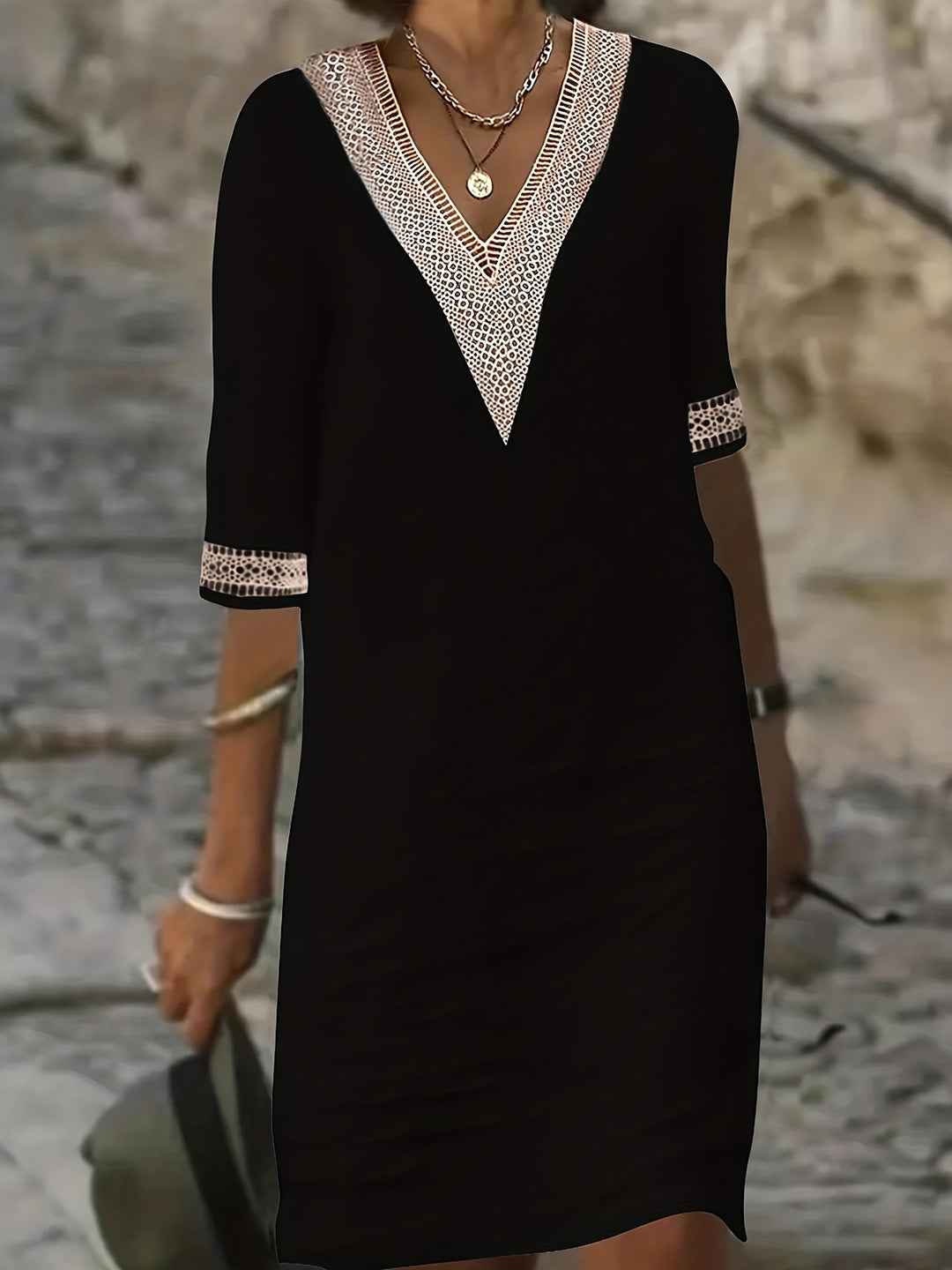 Sophie | Vacation V-Neck Lace Dress