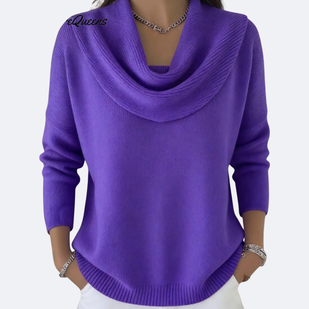Evelyn™ | Soft Ruffled Collar Knit Sweater
