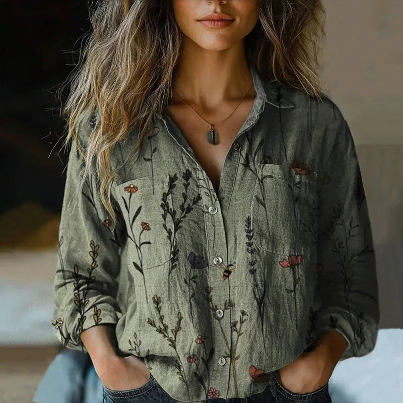 Jolie™ | Vintage Printed Blouse