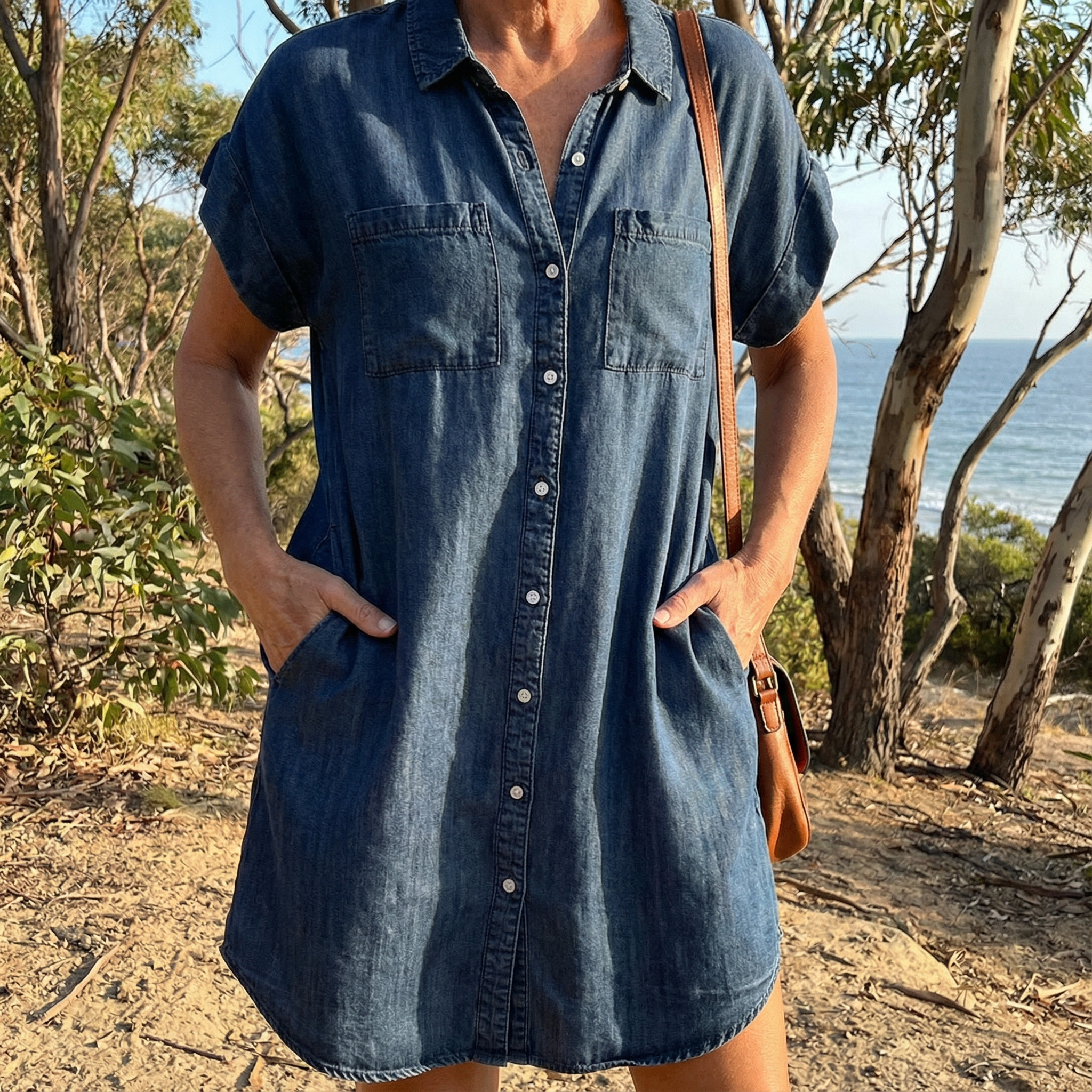 Margaret™ | Casual Denim Print Dress