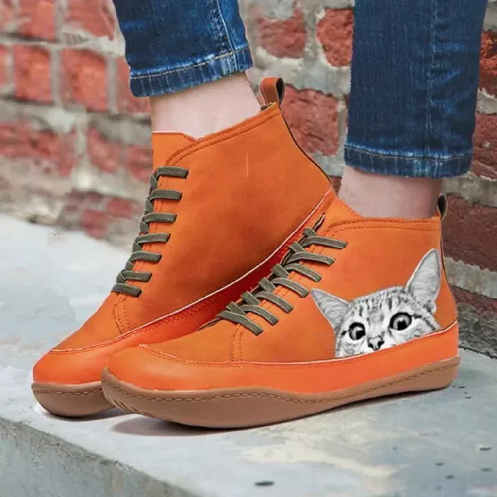 Margaret | Leather Ankle Boots for Cat Lovers