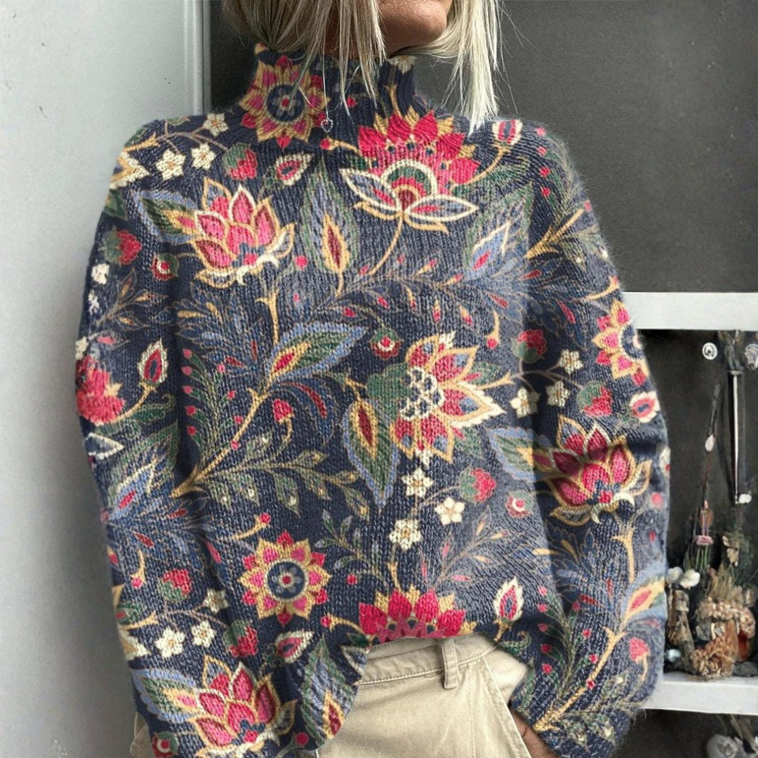 Jessica | Rainbow Roll Neck Jumper for Women