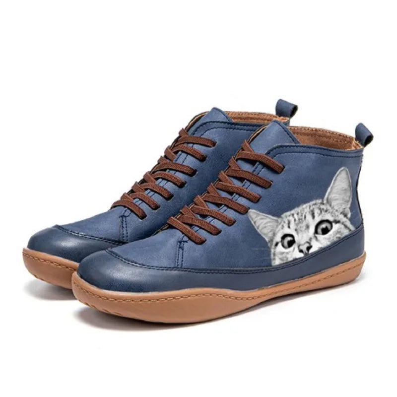 Margaret | Leather Ankle Boots for Cat Lovers