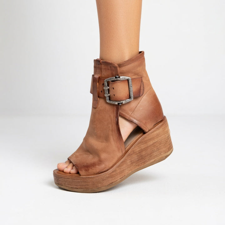 Linda™ | Bottines compensées ouvertes style moderne