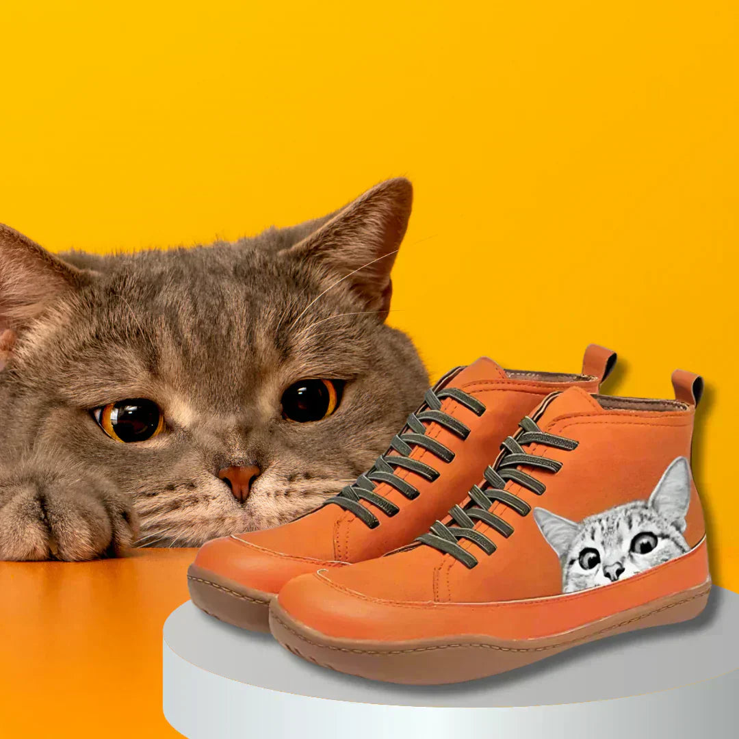 Margaret | Leather Ankle Boots for Cat Lovers