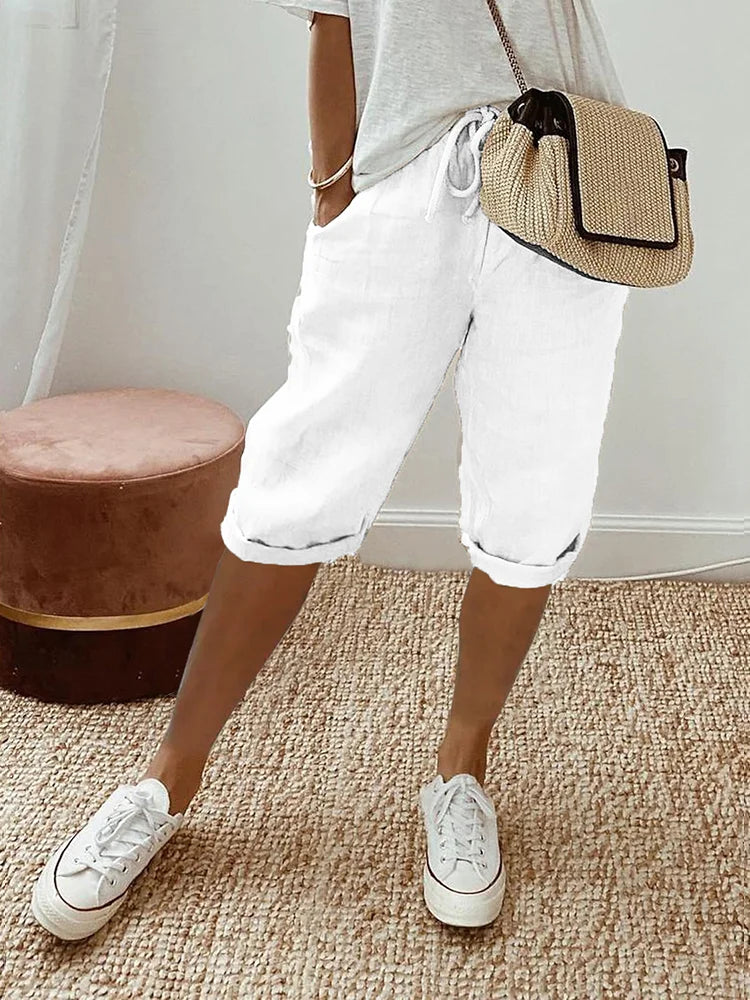 Marnette™ – Light Cotton-Linen Shorts