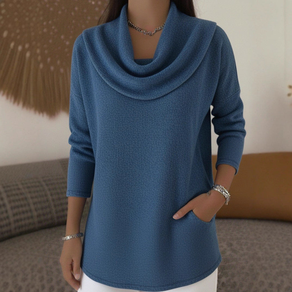 Lia | Cozy Sweater with Flowing Neckline