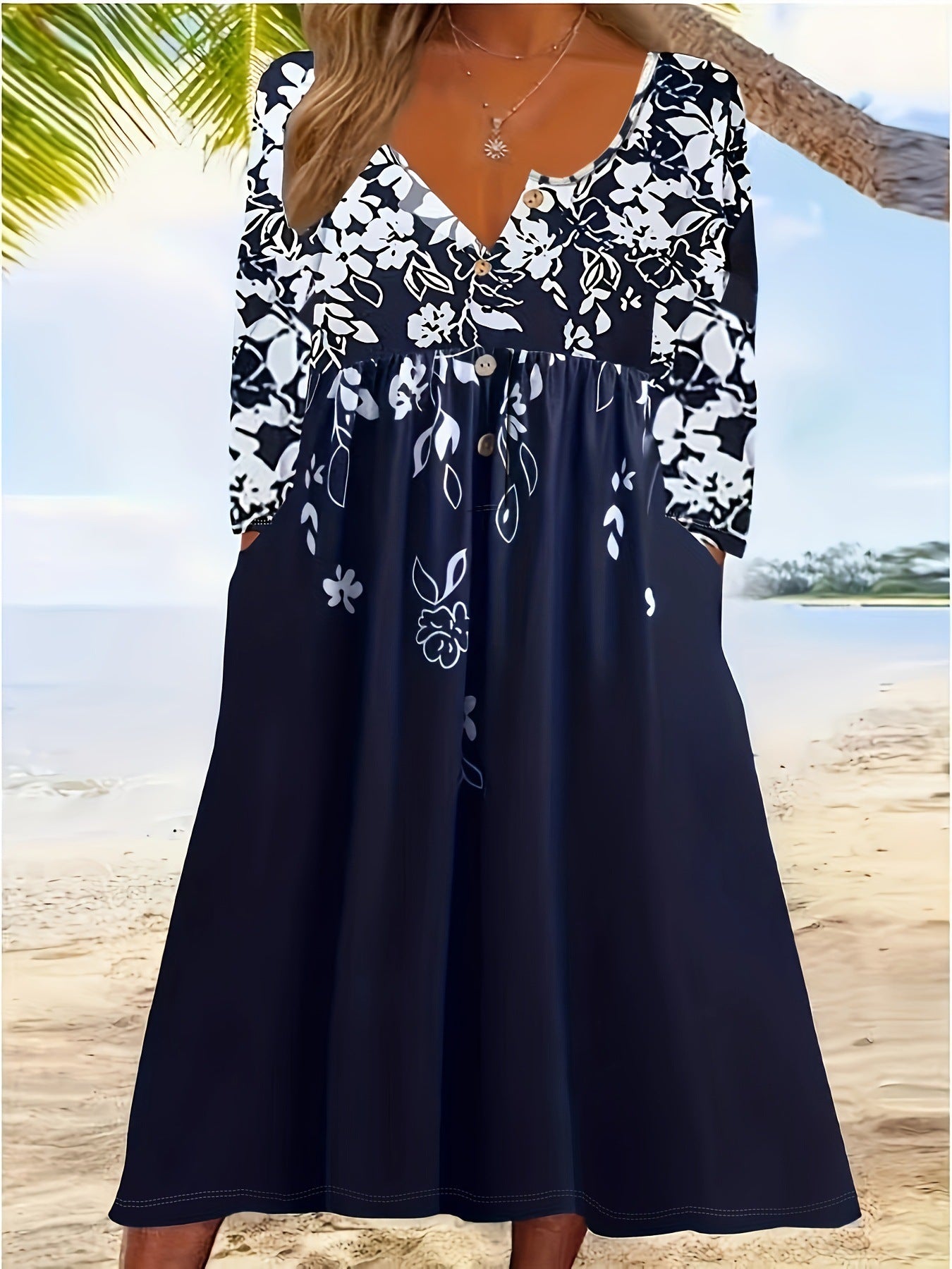 Morgan |  Short Sleeve Midi Vacation Dress
