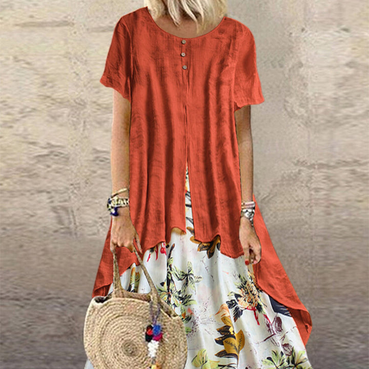 Evelyn™ | Graceful Garden Linen Blend Skirt