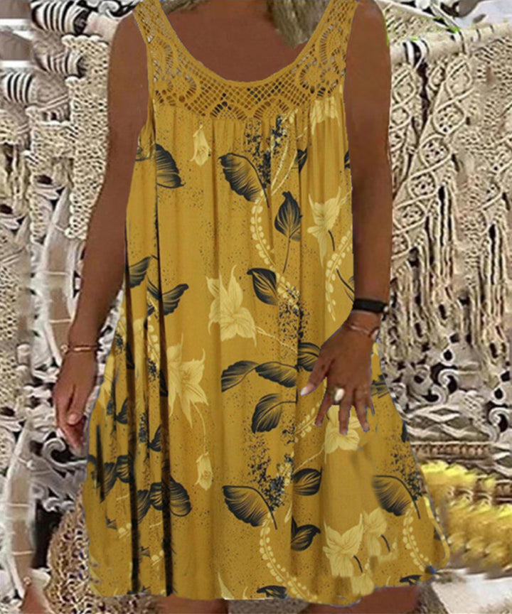 Brenda | Floral Print Sleeveless Dress
